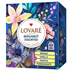 Černý čaj Assorti bergamot 64g (32*2g) LOVARÉ