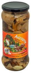 Nakládané houby asorti s česnekem 530g U.Z.
