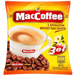 Instantní kávový nápoj 3v1 s příchutí francouzské vanilky 360g (20 sáčků po 18g) MacCoffee