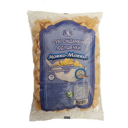 Suché raňajky vankúšiky „Choco-Mocco“ so sušeným mliekom, neglazované 180 g BXC