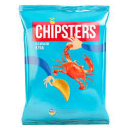Čipsy s příchutí kraba 120g Chipsters