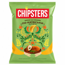 Bramborové chipsy s příchutí Kijevský řízek 100g Chipsters