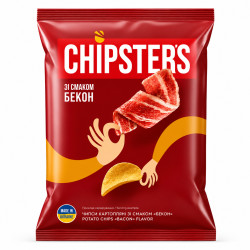 Čipsy s příchutí slaniny 100g Chipsters