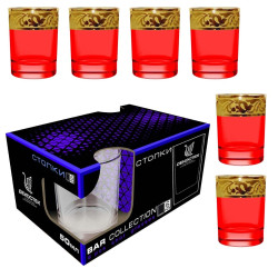 Sada skleniček Barvová kolekce 6x50ml Jasmín červené Dekostek