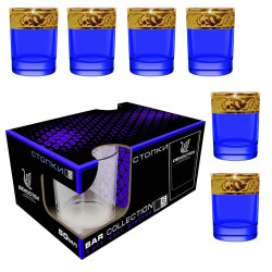 Sada skleniček 50 ml, 6 ks Jasmín modré Dekostek Barová kolekce