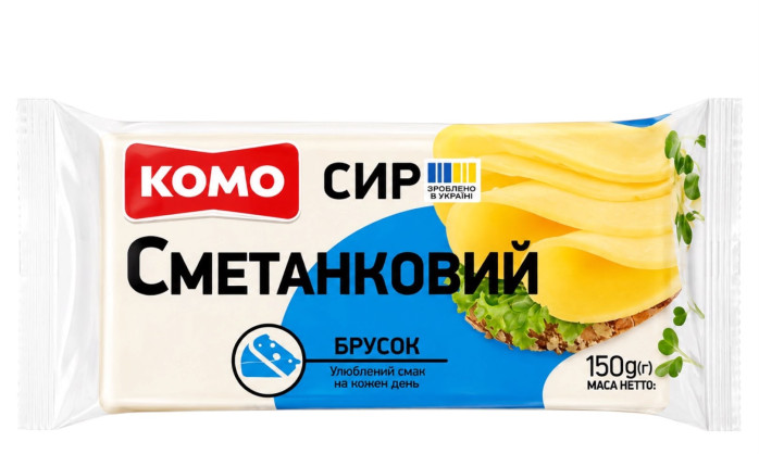 detail Tvrdý sýr Smetanový 150g KOMO