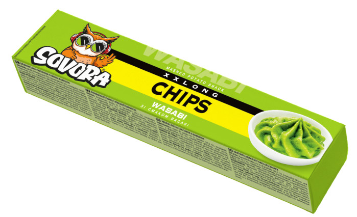 detail Bramborové chipsy s příchutí wasabi 50g Sovora