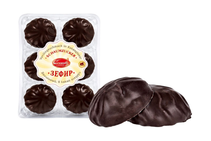 detail Vanilkový zefír v cokoládové poleve 195g Peterburskij konditer