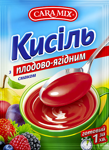 detail Kisel s příchutí ovoce a lesních plodů 90g CARAMIX