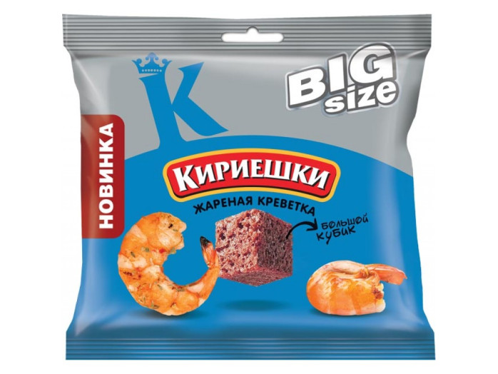 detail Sucharky s příchutí smažené krevety 80g Kiriešky