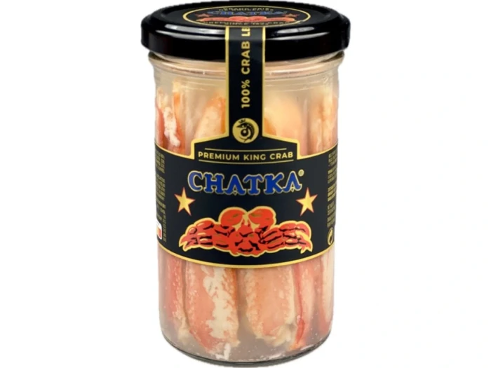 detail Maso Kamčatského kraba v nálevu 220g CHATKA