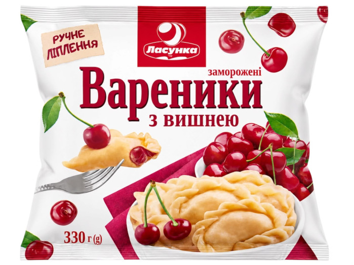 detail Vareniky s višňovou náplní 330g Lasunka