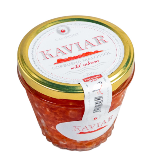 detail Kaviár divokého lososa Gorbuša Premium 200g