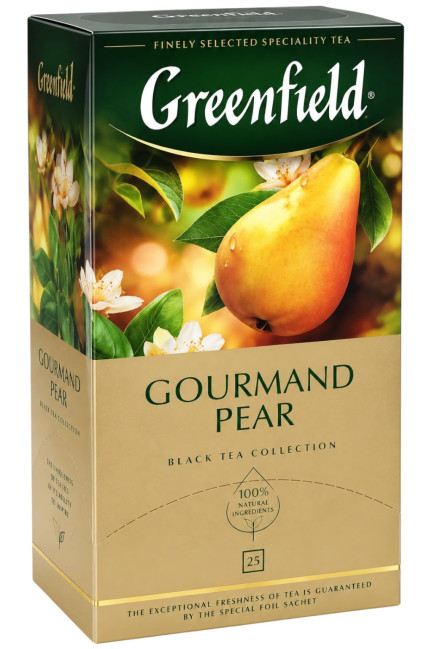 detail Černý čaj Gourmand Pear 25*1,5g Greenfield