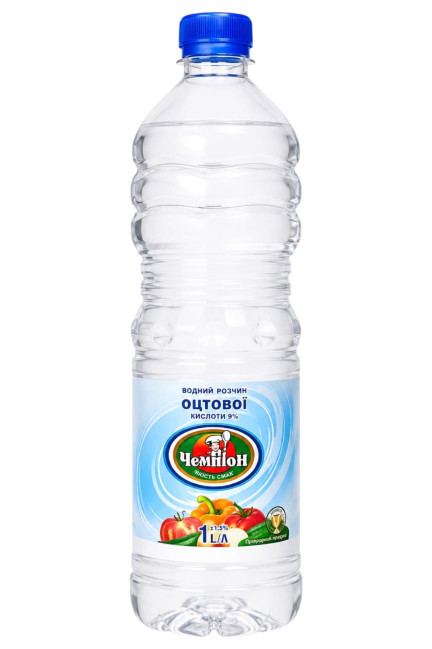 detail Ocet z kyseliny octové a vody 9 % (ocet stolní) 1L Čempion