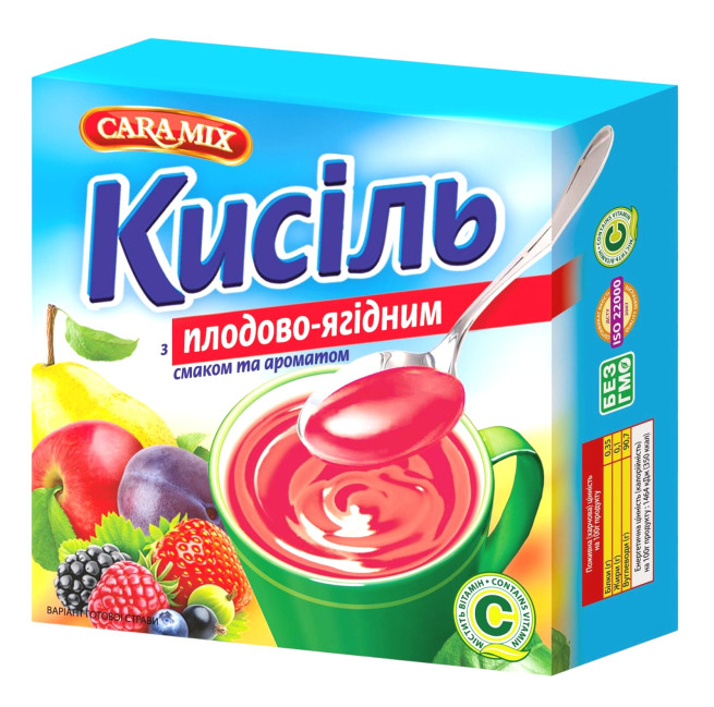 detail Kisel s příchutí ovoce a lesních plodů 150g CARAMIX
