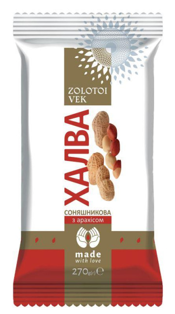detail Chalva slunečnicová s arašídy 270 g ZOLOTOI VEK