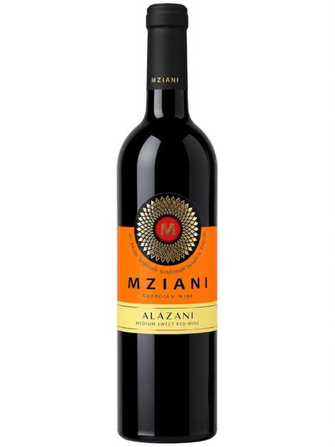 detail Červené polosladké víno Alazani 0,75l Mziani