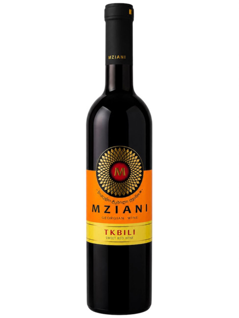 detail Červené sladké víno Tkbili 0,75L Mziani