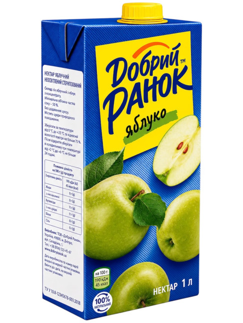 detail Jablečný nektar 1L Dobré ráno