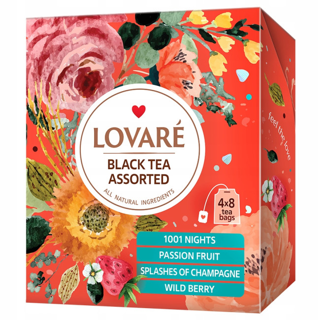 detail Černý čaj Assorti 64g (32*2g) LOVARÉ