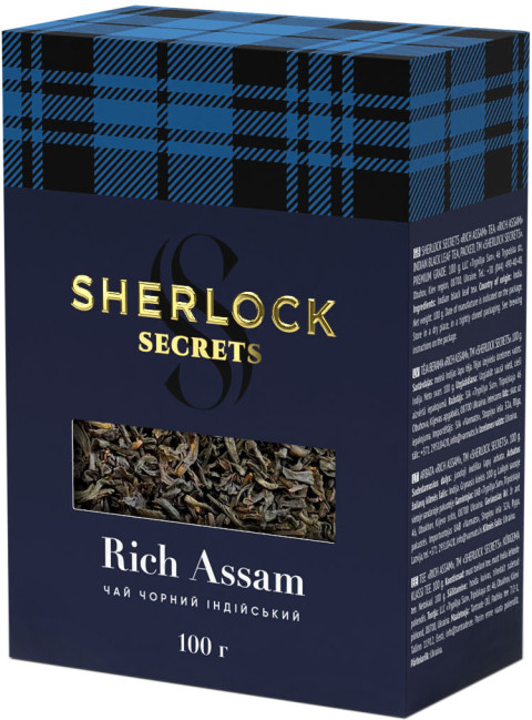 detail Černý sypaný čaj Rich Assam 100g SHERLOCK