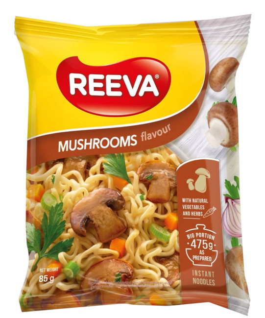 detail Instantní nudle s houbovou příchutí 85g Reeva