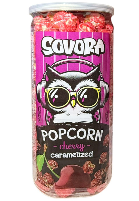 detail Popcorn s příchutí třešně 160g Sovora