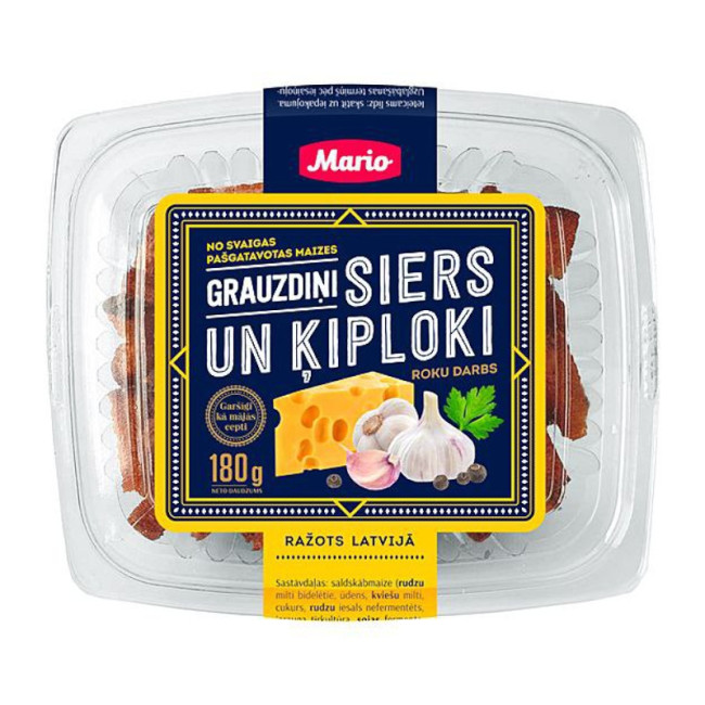 detail Grenky se sýrem a česnekem 180g Mario