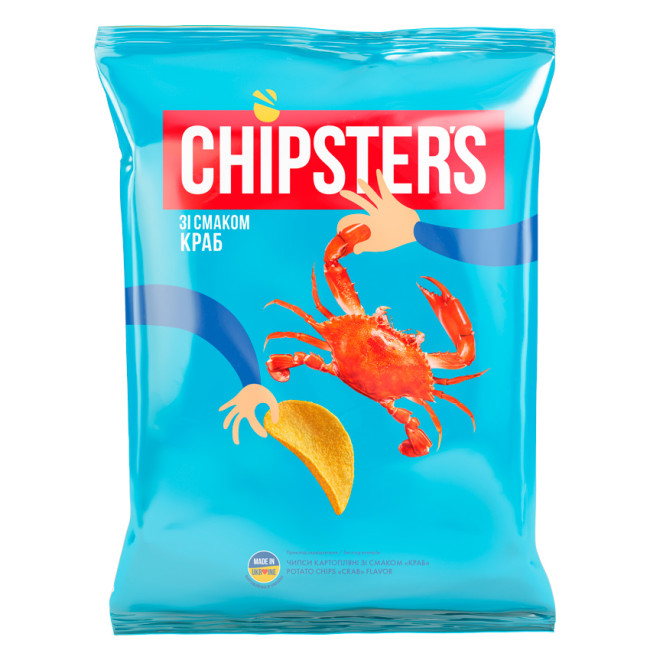 detail Čipsy s příchutí kraba 120g Chipsters