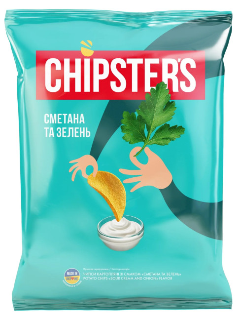 detail Chipsy se smetanou a bylinkami 120g Chipsters