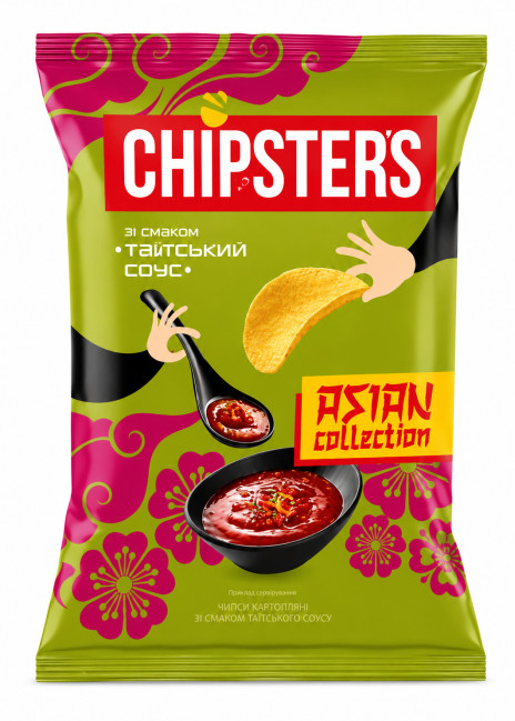 detail Bramborové chipsy s příchutí Tajská omáčka 100g Chipsters