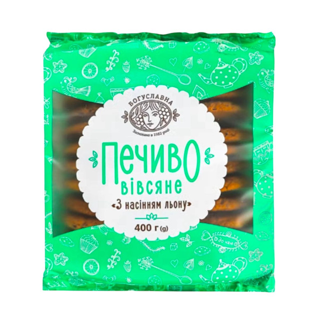 detail Ovesné sušenky s lněným semínkem 400g Boguslavna